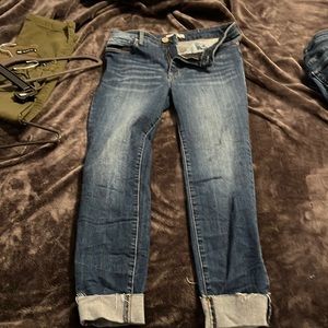 Dark wash cropped denim never worn